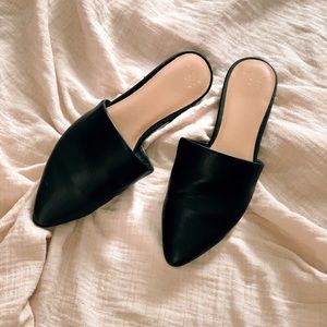 A New Day Black Slide On Shoes / Mules size 7.5